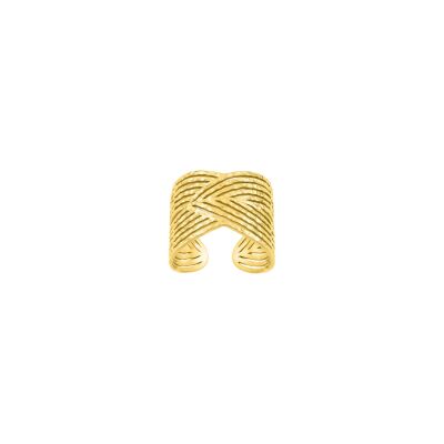 Bague ajustable en acier doré