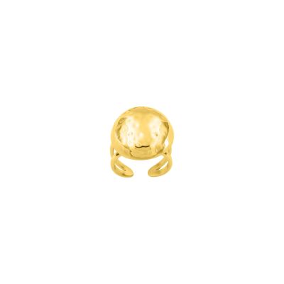 Bague ajustable en acier doré