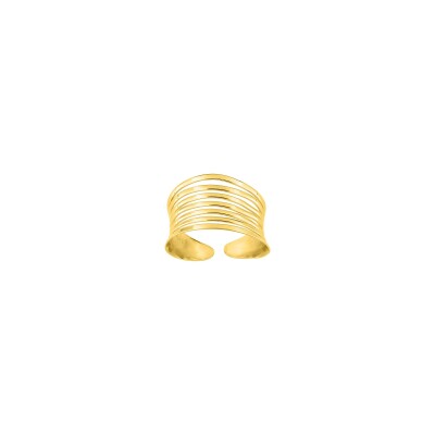 Bague ajustable en acier doré