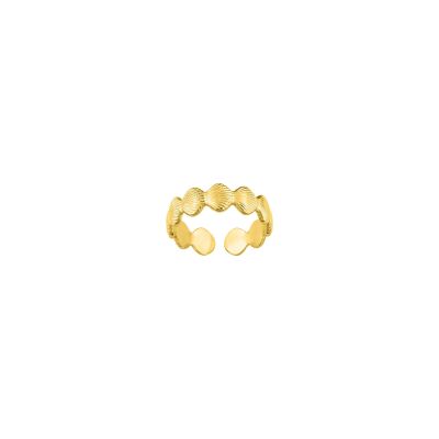 Bague ajustable en acier doré