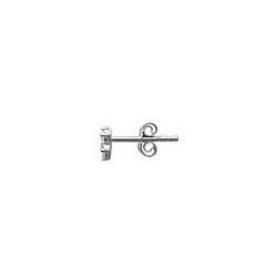Boucles d'oreilles belOReil Flore en argent rhodié et oxydes de zirconium