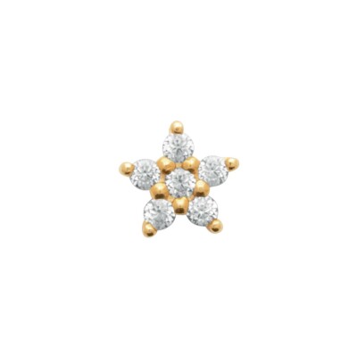 Piercing belOReil en plaqué or et oxyde de zirconium