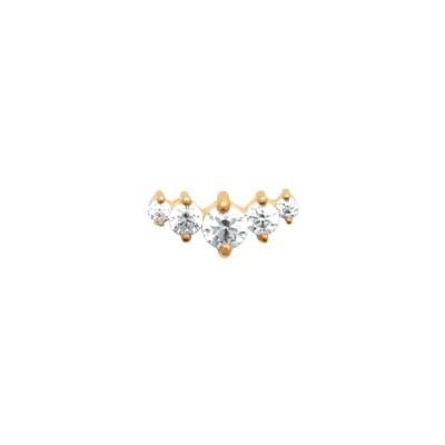 Piercing belOReil en plaqué or et oxydes de zirconium