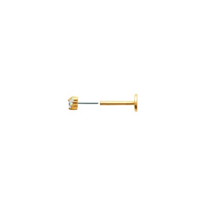 Piercing belOReil en plaqué or et oxydes de zirconium