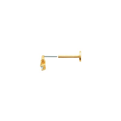 Piercing belOReil en plaqué or et oxydes de zirconium