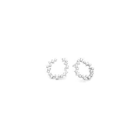 Boucles d'oreilles Raynal en or blanc et diamants