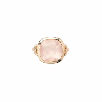 Bague Poiray Indrani en or rose et quartz rose