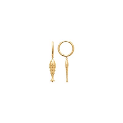 Boucles d'oreilles belOReil Poisson en plaqué or