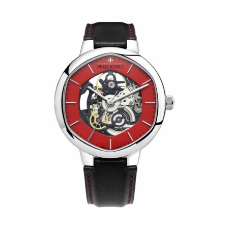 Montre Pequignet Red Skeleton Exagone 4470463SQ