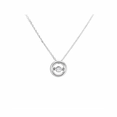 Collier Garel Only Diamond en or blanc et diamant de 0.05ct