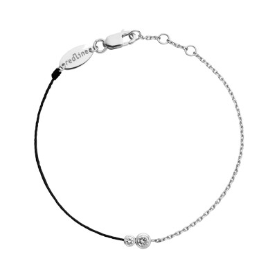 Bracelet Redline Infinite en or blanc et diamants de 0.15ct