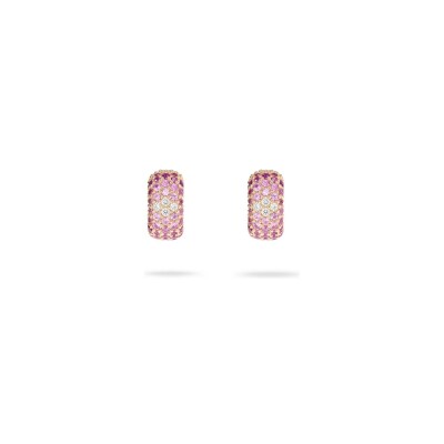 Boucles d'oreilles Fullord Ghost en or rose, diamants et saphirs roses