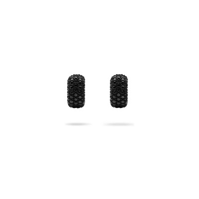 Boucles d'oreilles Fullord Ghost en or rose noir mat et diamants noirs