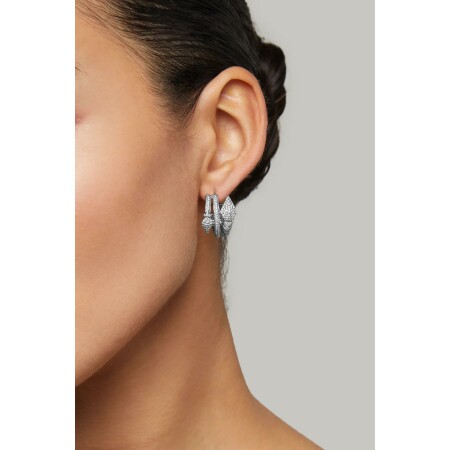 Boucles d'oreilles Fullord Masaï en or blanc et diamants