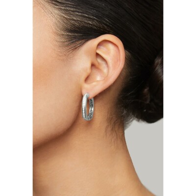 Boucles d'oreilles Fullord Belt Ghost en or blanc et diamants