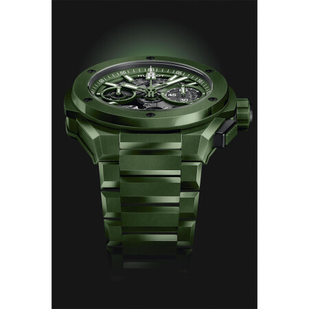 Montre Hublot Big Bang Integrated green ceramic, édition limitée 42mm