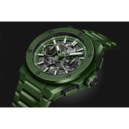 Montre Hublot Big Bang Integrated green ceramic, édition limitée 42mm