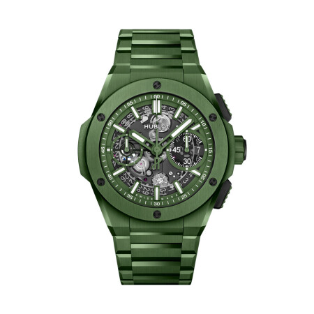 Montre Hublot Big Bang Integrated green ceramic, édition limitée 42mm