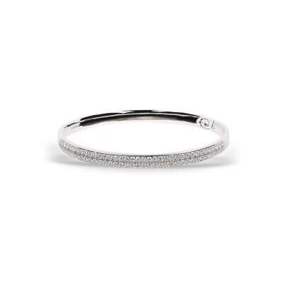 Bracelet Lombard Joaillier en or blanc et diamants