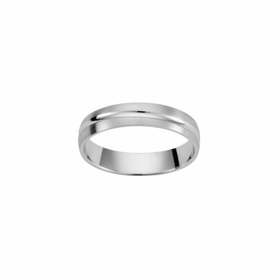 Alliance en or blanc, 4.5mm