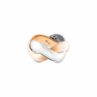 Bague Poiray Tresse GM en or blanc et or rose