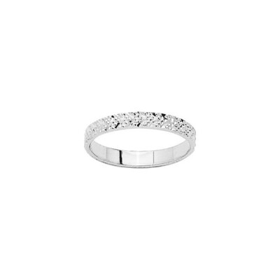 Alliance en or blanc, 3mm