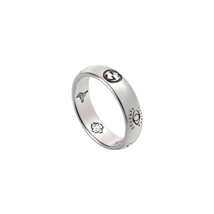 Bague Gucci "Blind for Love" en argent