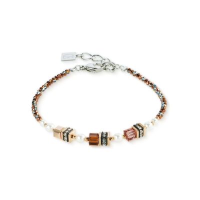 Bracelet Coeur de Lion Sparkling Princess en acier, cristaux Swarovski, strass et verre