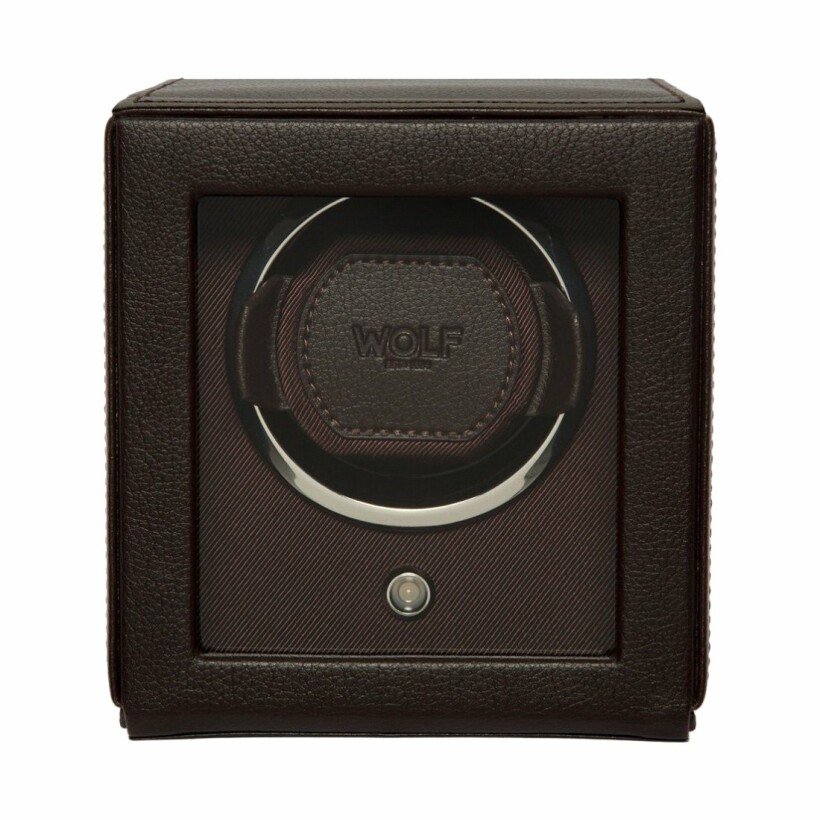 Wolf 1834 Windor automatic watch winder, brown vegan leather
