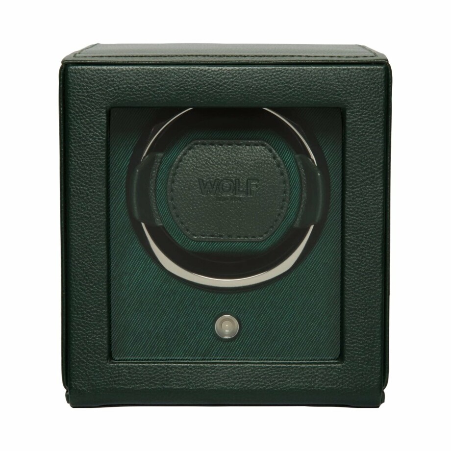 Wolf 1834 automatic watch winder, green vegan leather