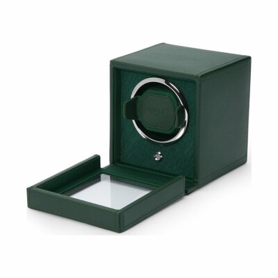 Remontoir pour montre automatique Wolf 1834 en cuir vegan vert