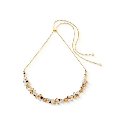 Collier Coeur de Lion Dancing Crystals en acier doré et cristaux Swarovski