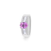 Bague Traviata en or blanc, saphir rose et diamants