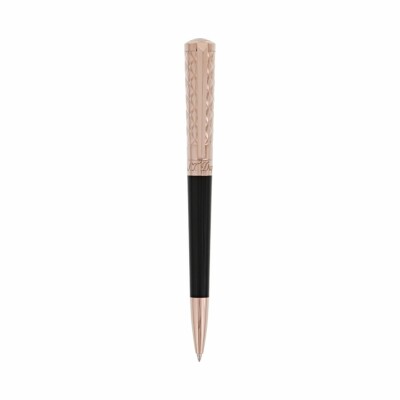 Stylo bille S.T. Dupont Liberté finition or rose et noir