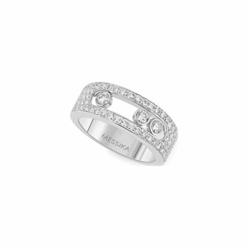 Messika Move Joaillerie pavée S ring, white gold, diamonds