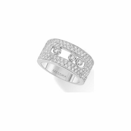 Bague Messika Move Joaillerie M pavée en or blanc et diamants