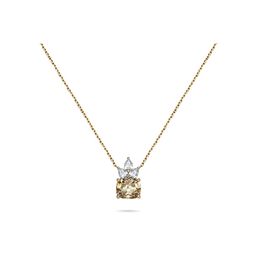 Doux pendant, rose gold, cognac diamond and diamonds