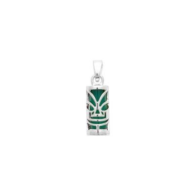 Pendentif en argent rhodié et agate