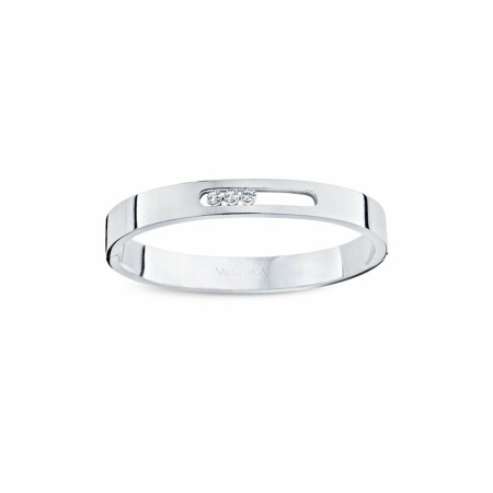 Bracelet Messika Move Classique Bangle S en or blanc et diamant