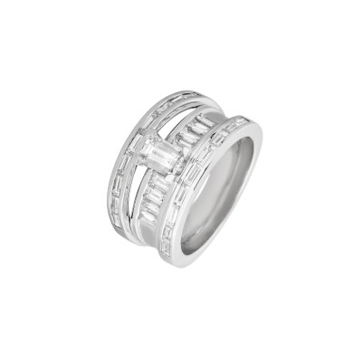 Bague Structure en or blanc diamants