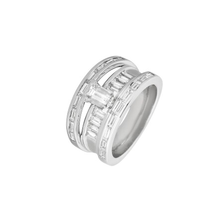 Bague Structure en or blanc diamants