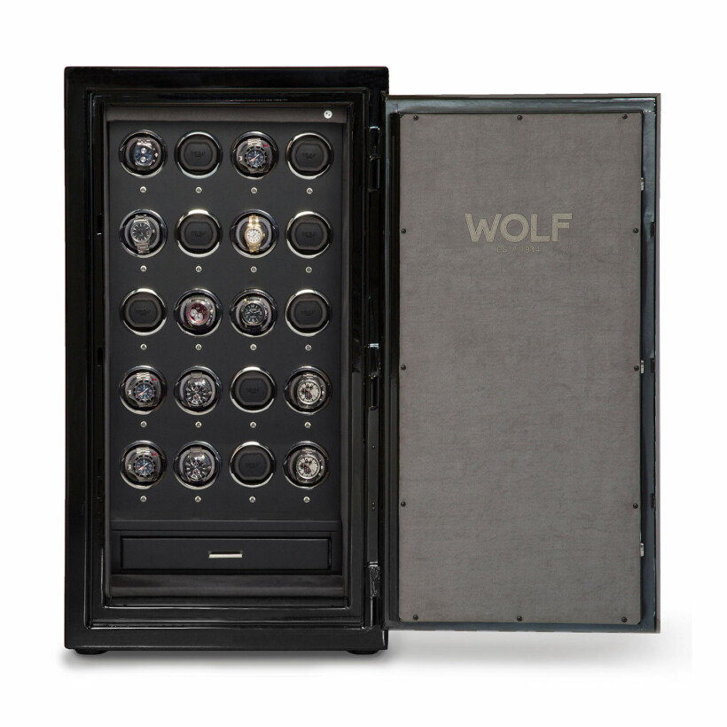 Coffre de rangement avec 20 remontoirs pour montres automatiques Wolf 1834 Atlas en titane
