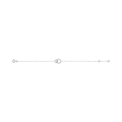 Bracelet en or blanc et oxyde de zirconium