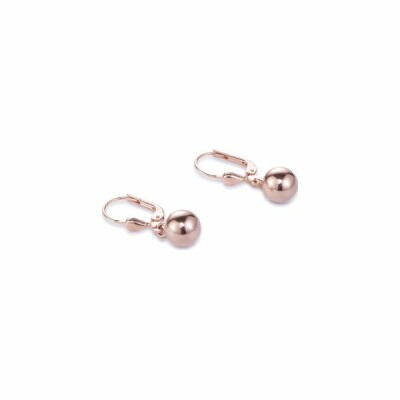 Boucles d'oreilles Coeur de Lion en métal doré rose