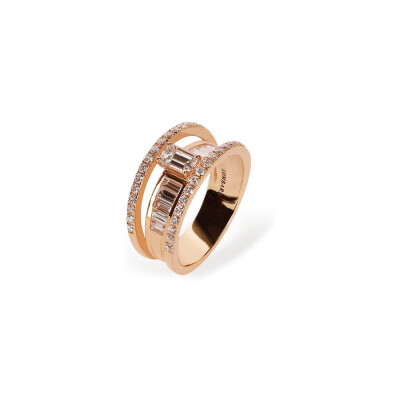 Bague Lombard Joaillier en or rose et diamants