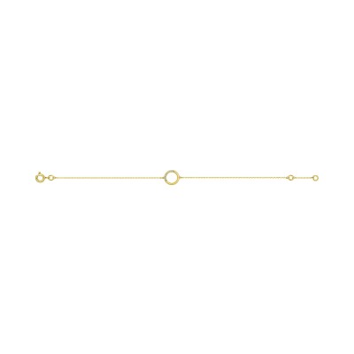 Bracelet en or jaune et oxyde de zirconium