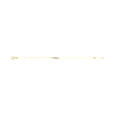 Bracelet en or jaune et diamant 0.05ct