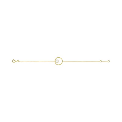 Bracelet en or jaune et perle de culture