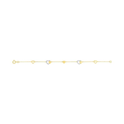 Bracelet en or jaune et diamant 0.04ct