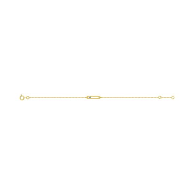 Bracelet en or jaune et topaze bleue
